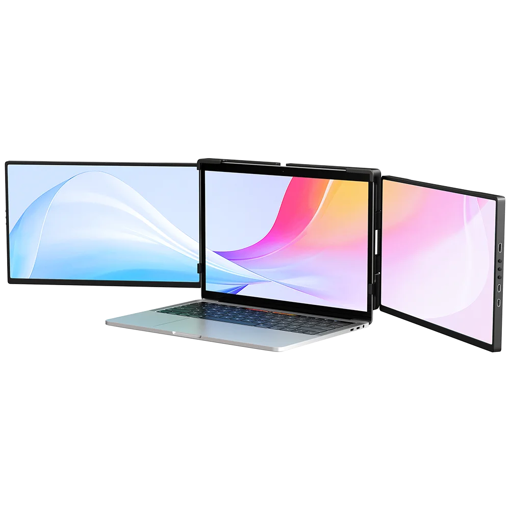 Portable Tri-Screen for Laptop （15inch) Triple Portable Monitor for Laptop - 15 inch FHD 1080P IPS